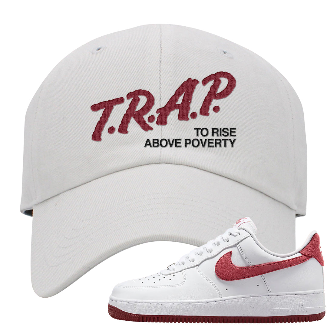 Adobe Low AF 1s Dad Hat | Trap To Rise Above Poverty, White