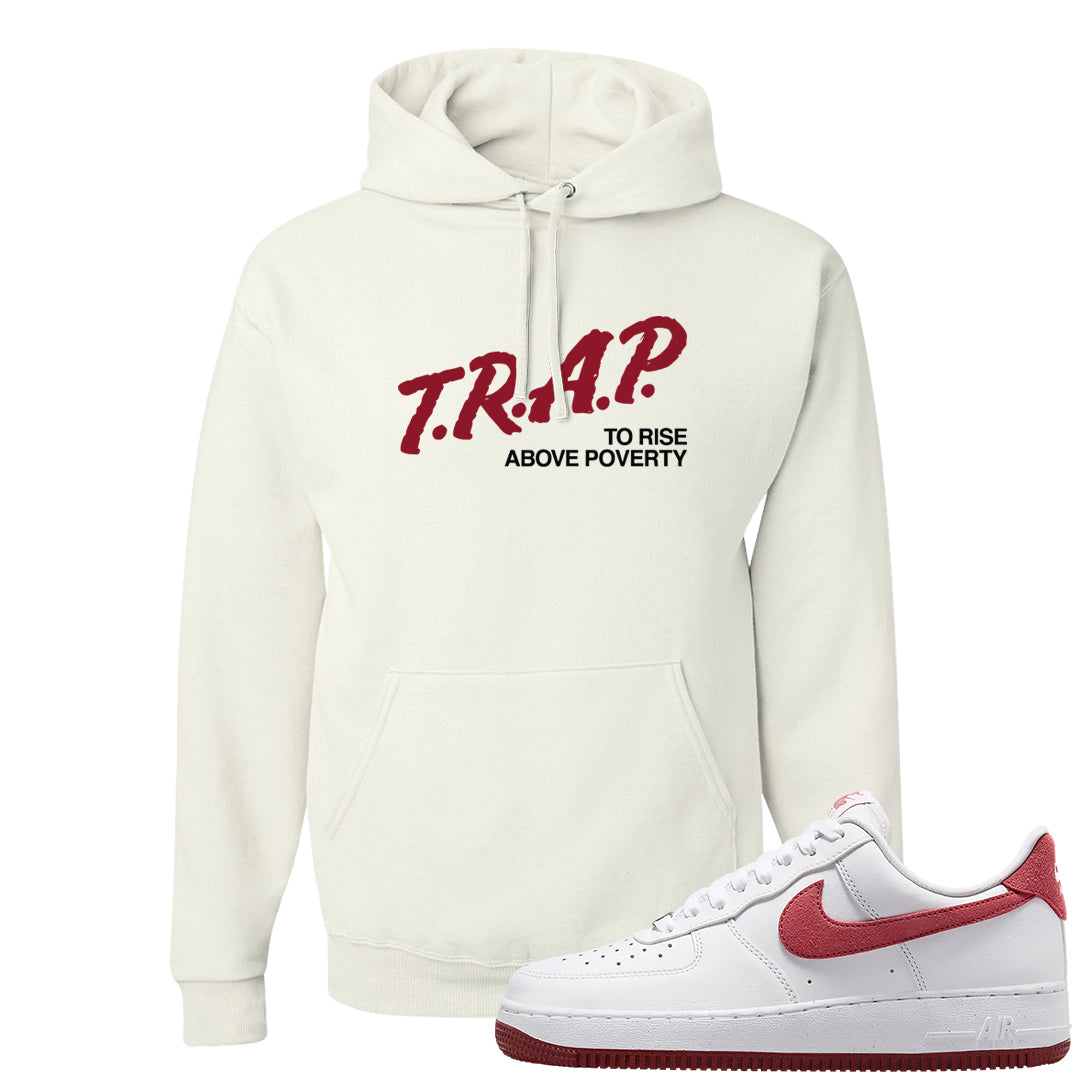 Adobe Low AF 1s Hoodie | Trap To Rise Above Poverty, White