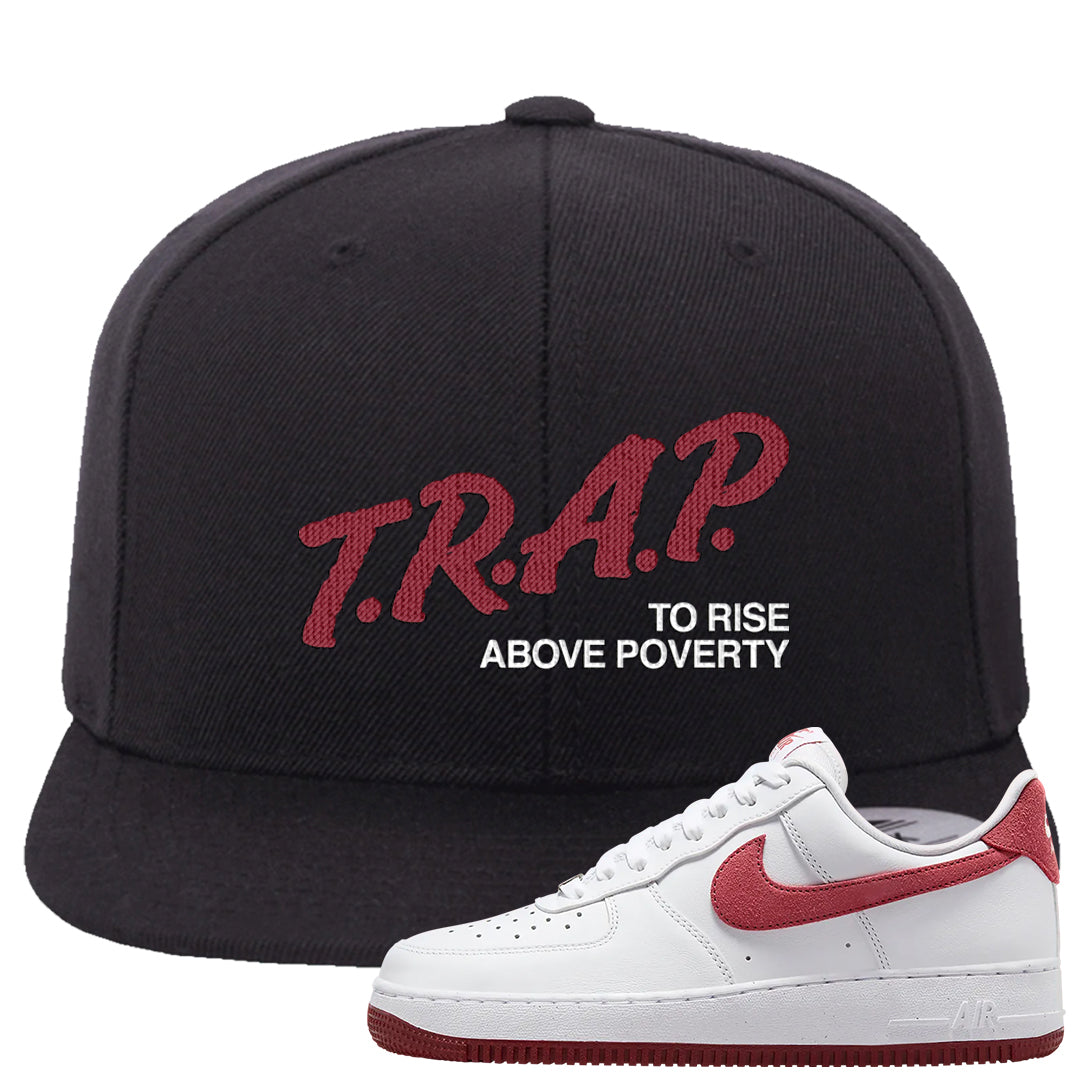 Adobe Low AF 1s Snapback Hat | Trap To Rise Above Poverty, Black