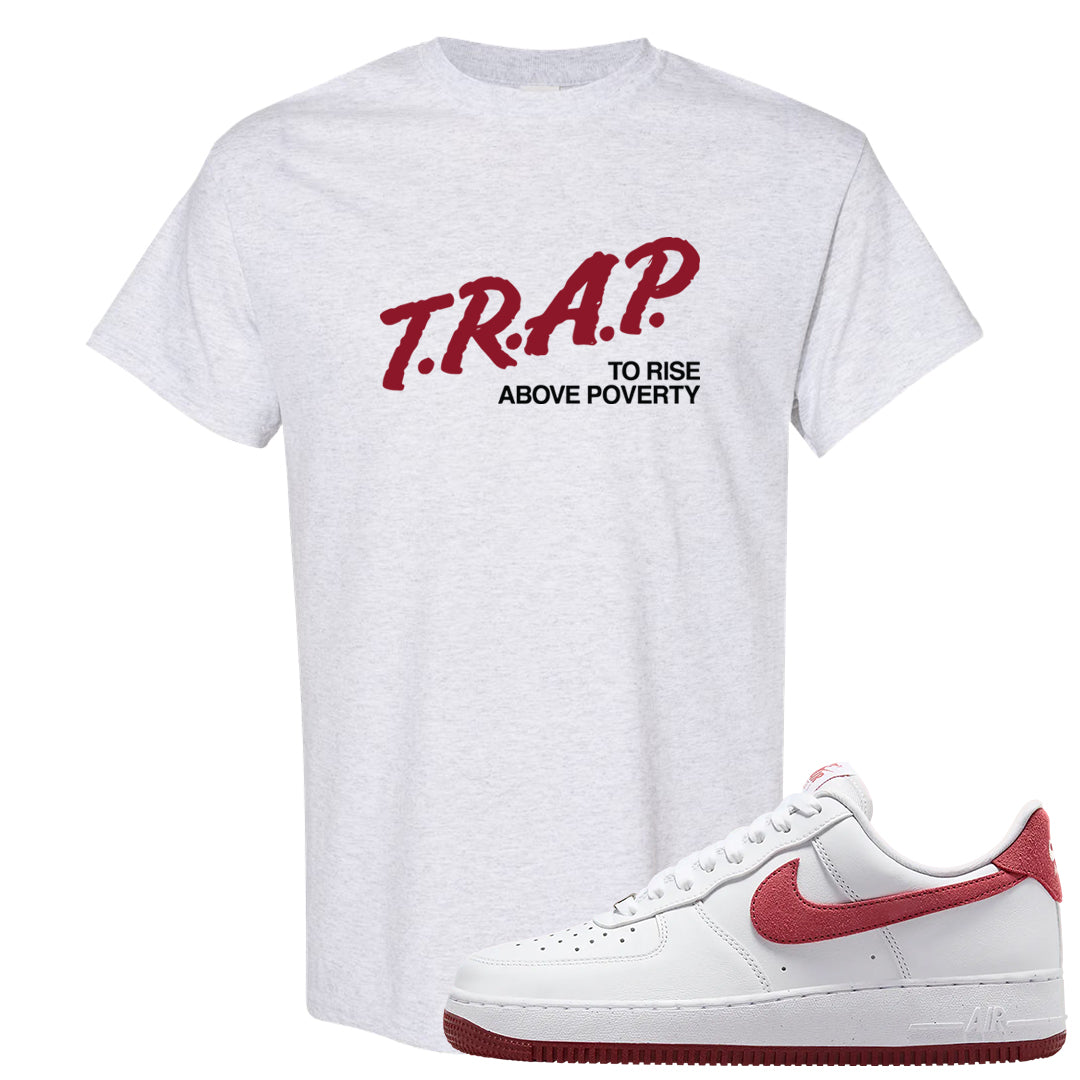 Adobe Low AF 1s T Shirt | Trap To Rise Above Poverty, Ash