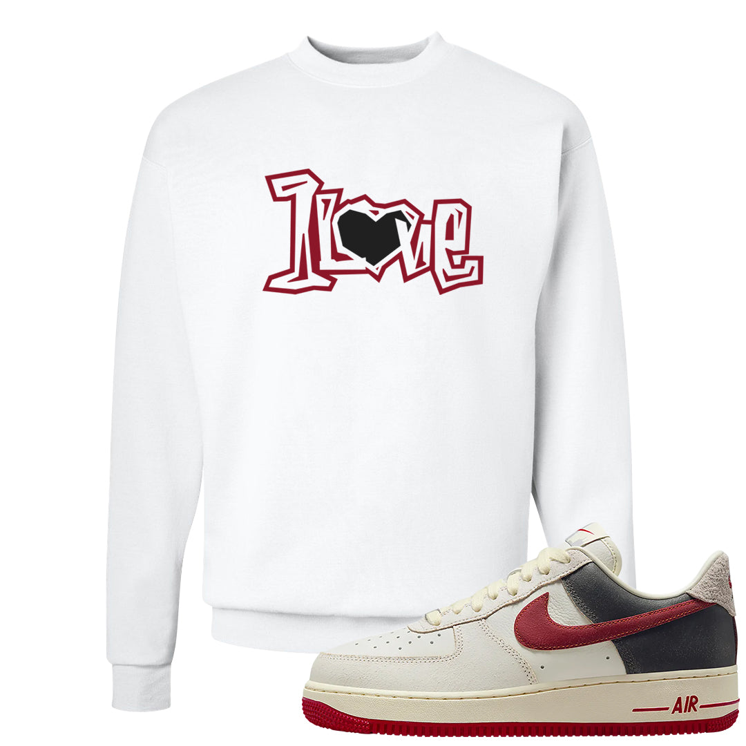 Chicago Low AF 1s Crewneck Sweatshirt | 1 Love, White