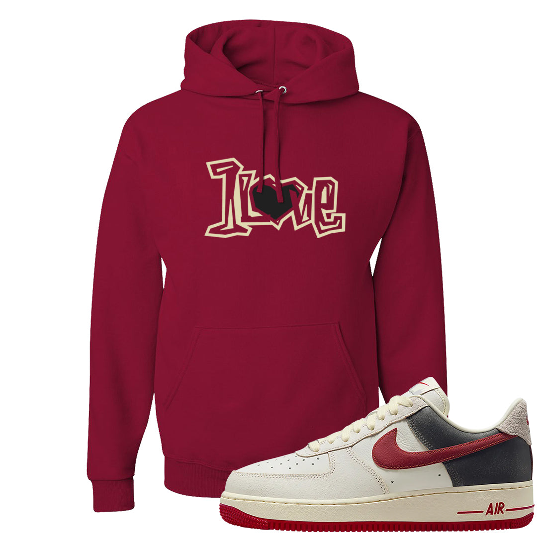 Chicago Low AF 1s Hoodie | 1 Love, Cardinal