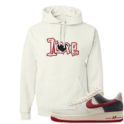 Chicago Low AF 1s Hoodie | 1 Love, White