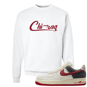 Chicago Low AF 1s Crewneck Sweatshirt | Chiraq, White