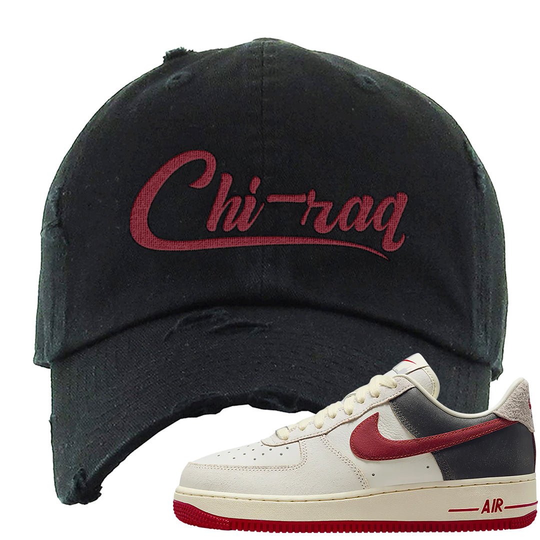Chicago Low AF 1s Distressed Dad Hat | Chiraq, Black