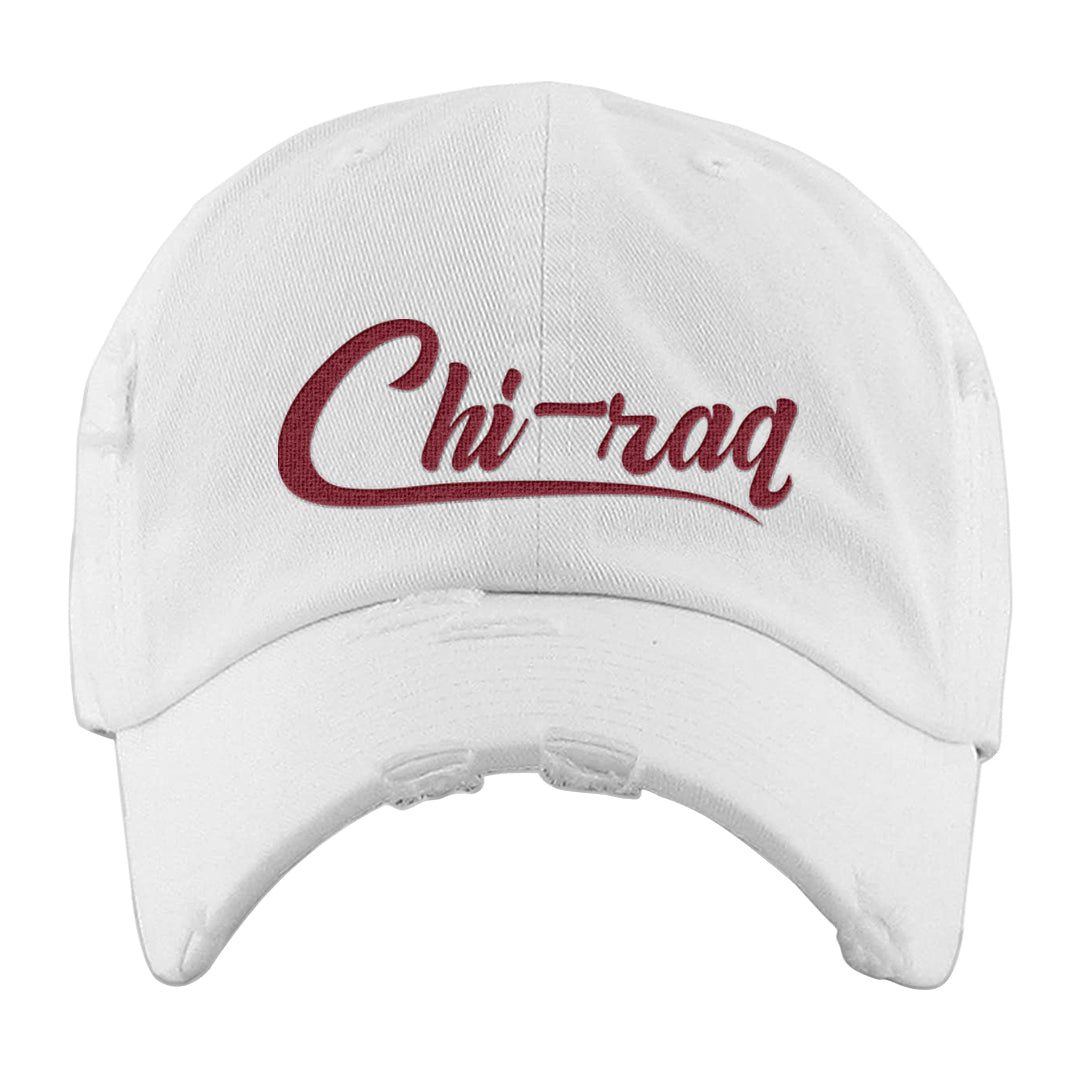 Chicago Low AF 1s Distressed Dad Hat | Chiraq, White