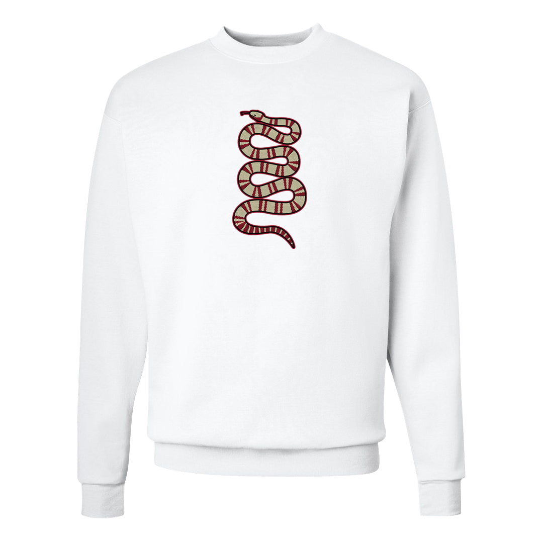 Chicago Low AF 1s Crewneck Sweatshirt | Coiled Snake, White
