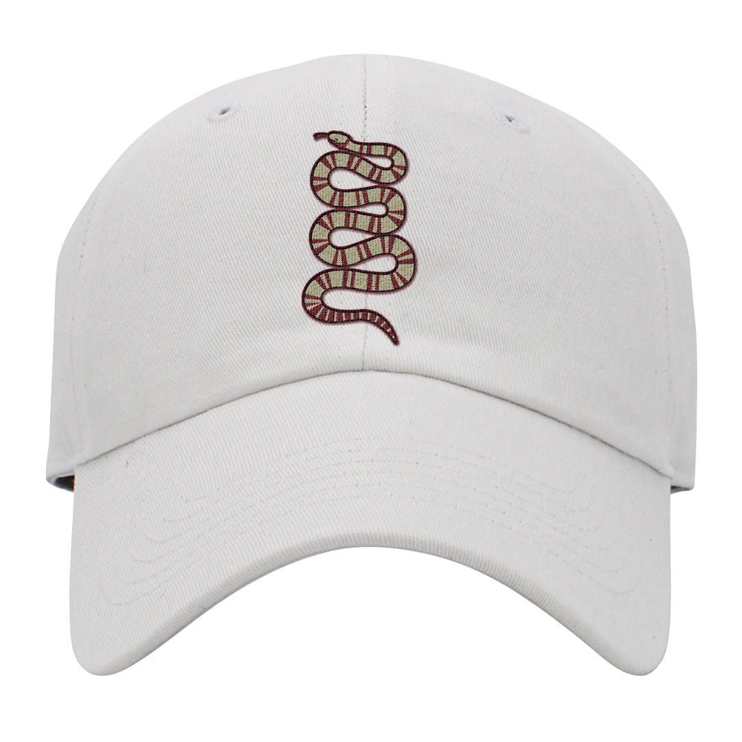 Chicago Low AF 1s Dad Hat | Coiled Snake, White