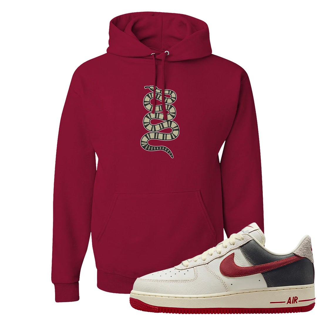 Chicago Low AF 1s Hoodie | Coiled Snake, Cardinal