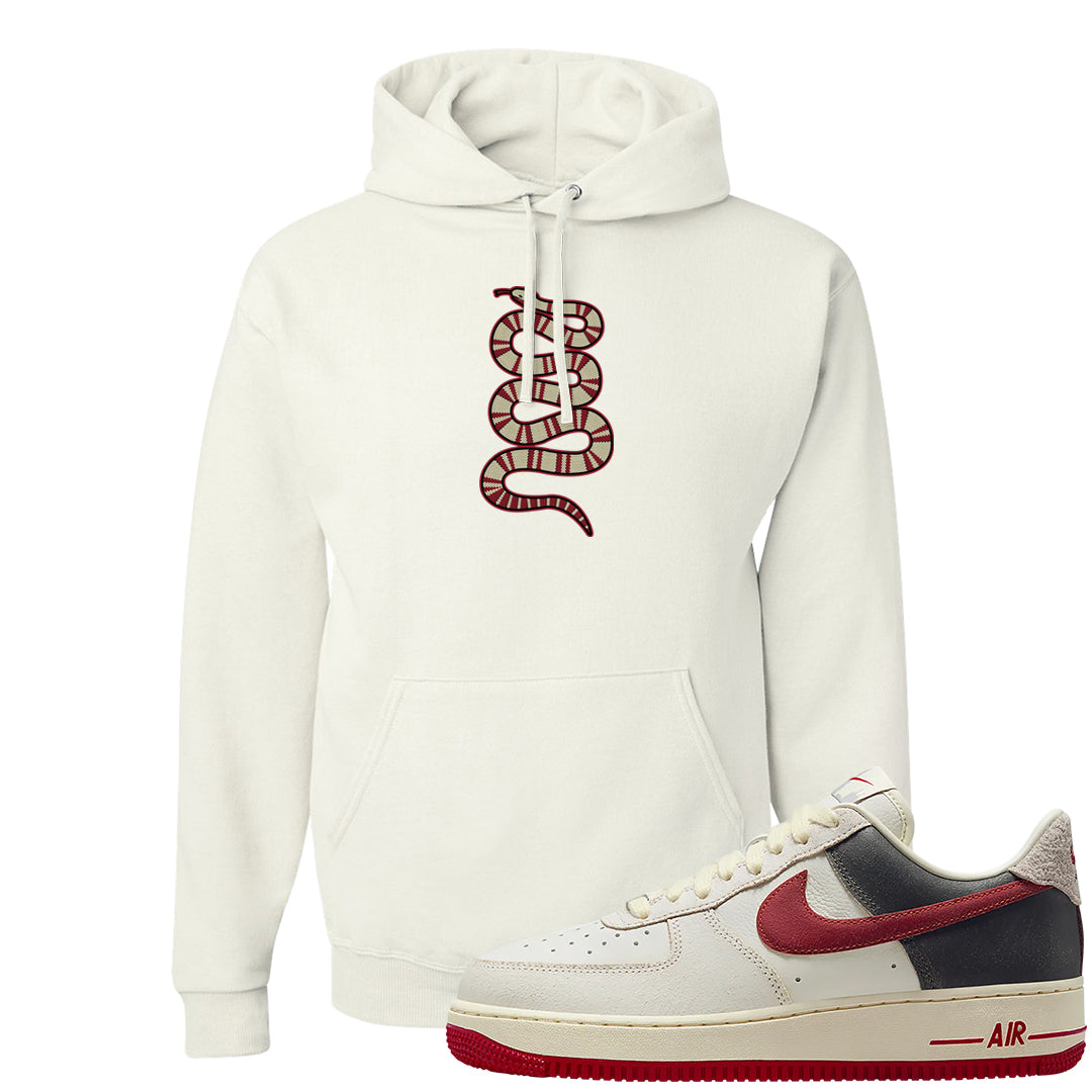 Chicago Low AF 1s Hoodie | Coiled Snake, White