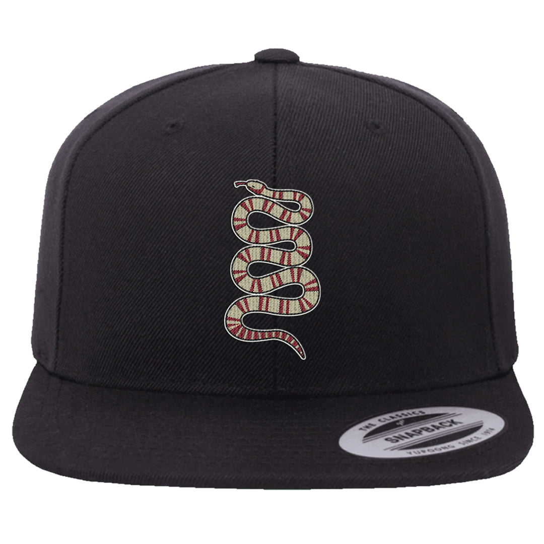Chicago Low AF 1s Snapback Hat | Coiled Snake, Black