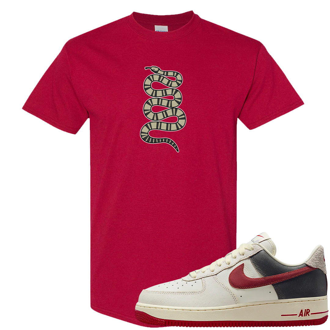 Chicago Low AF 1s T Shirt | Coiled Snake, Cardinal
