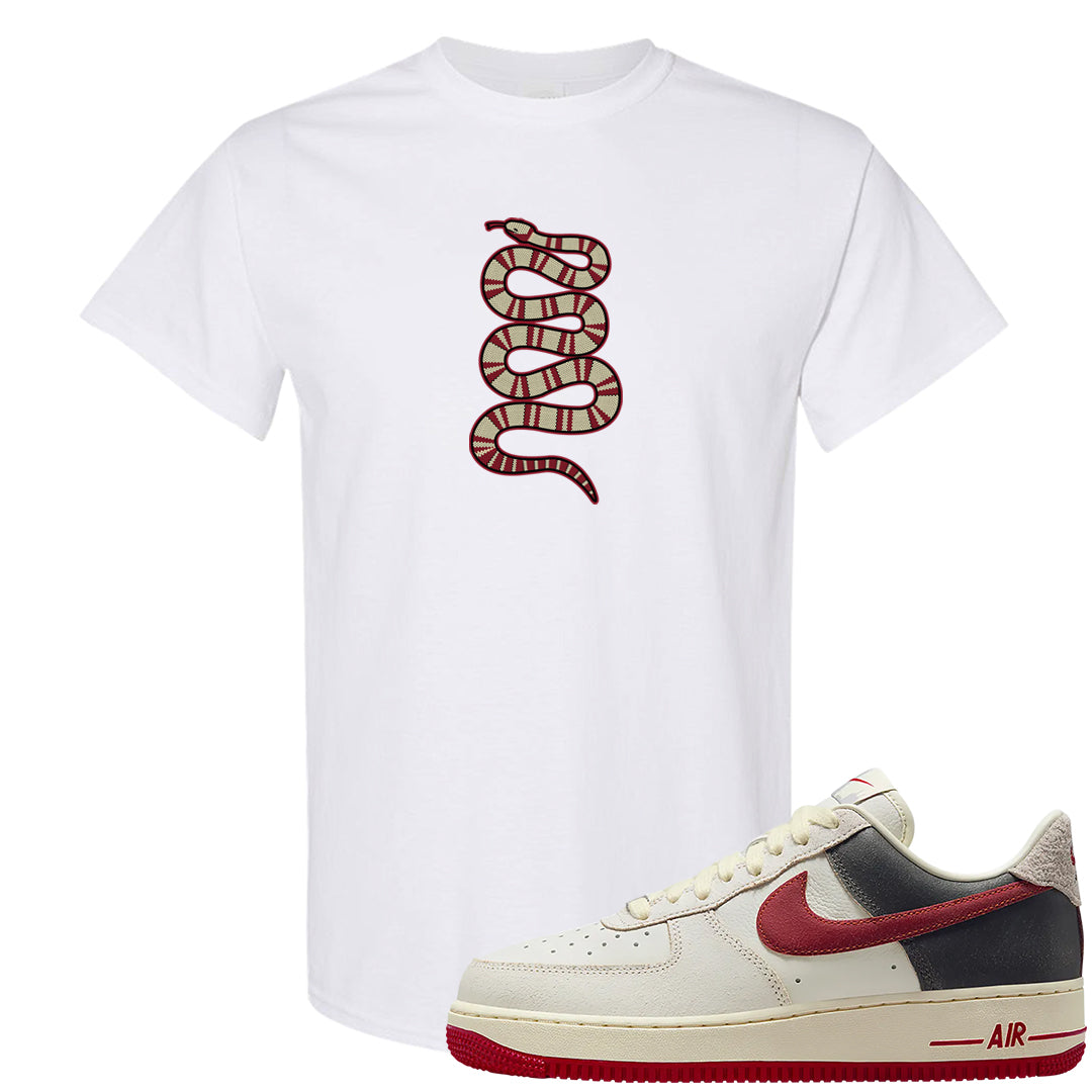 Chicago Low AF 1s T Shirt | Coiled Snake, White