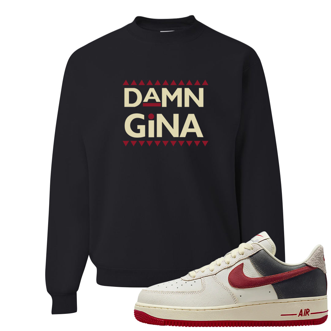 Chicago Low AF 1s Crewneck Sweatshirt | Damn Gina, Black