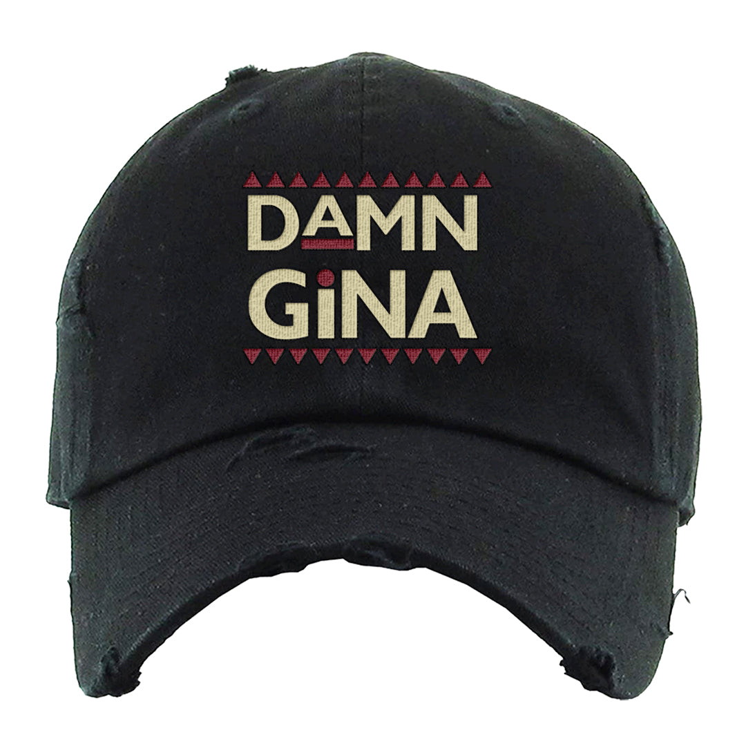 Chicago Low AF 1s Distressed Dad Hat | Damn Gina, Black