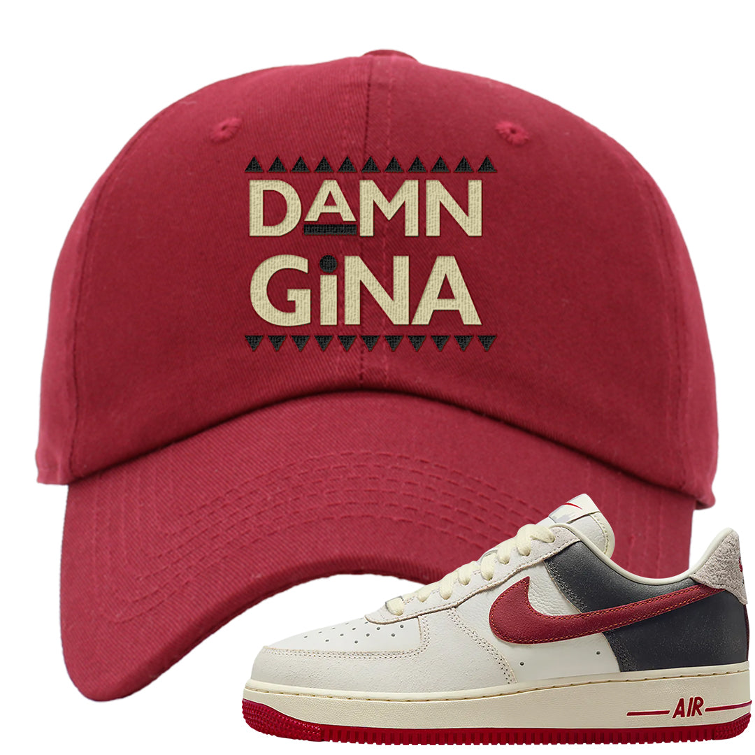 Chicago Low AF 1s Dad Hat | Damn Gina, Burgundy