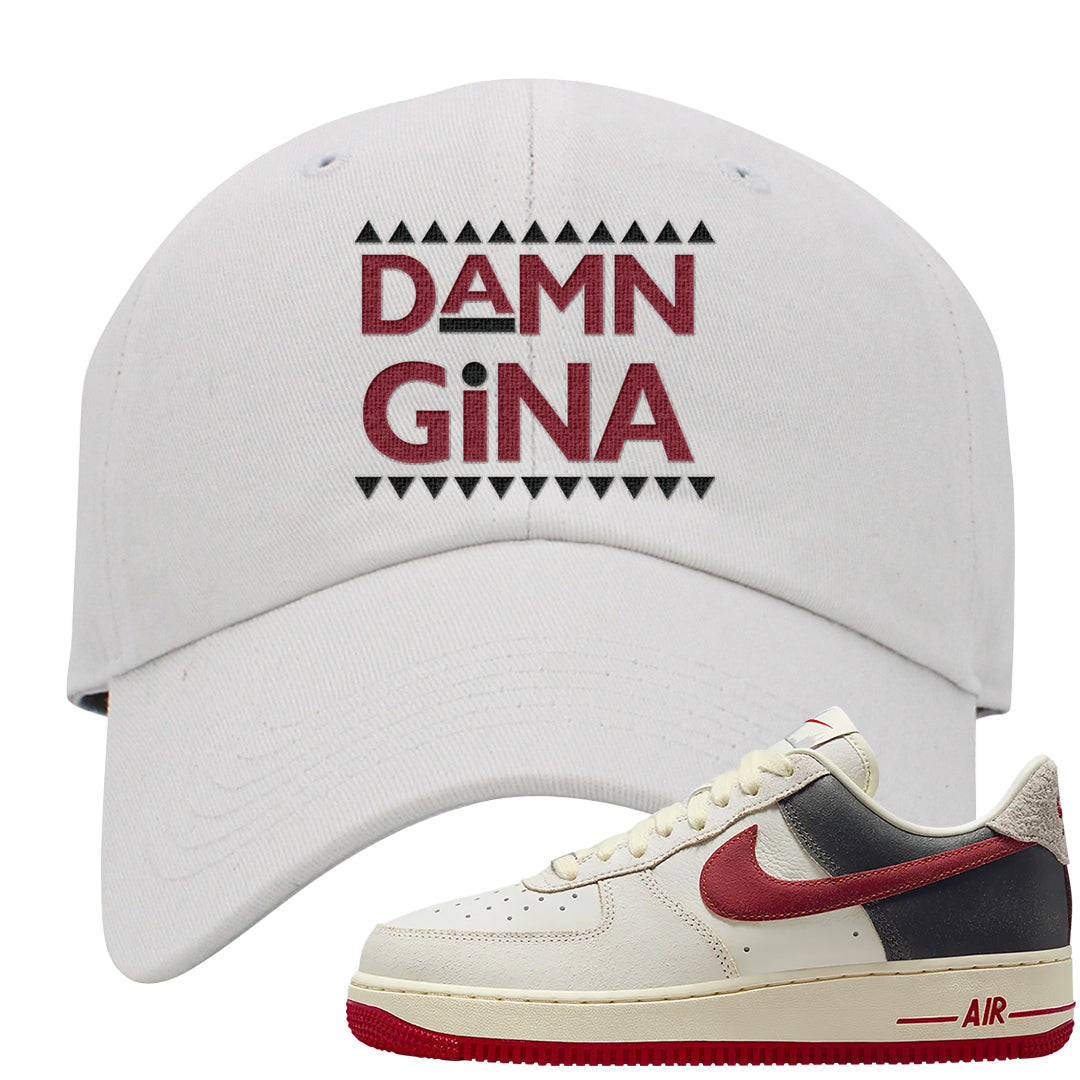 Chicago Low AF 1s Dad Hat | Damn Gina, White