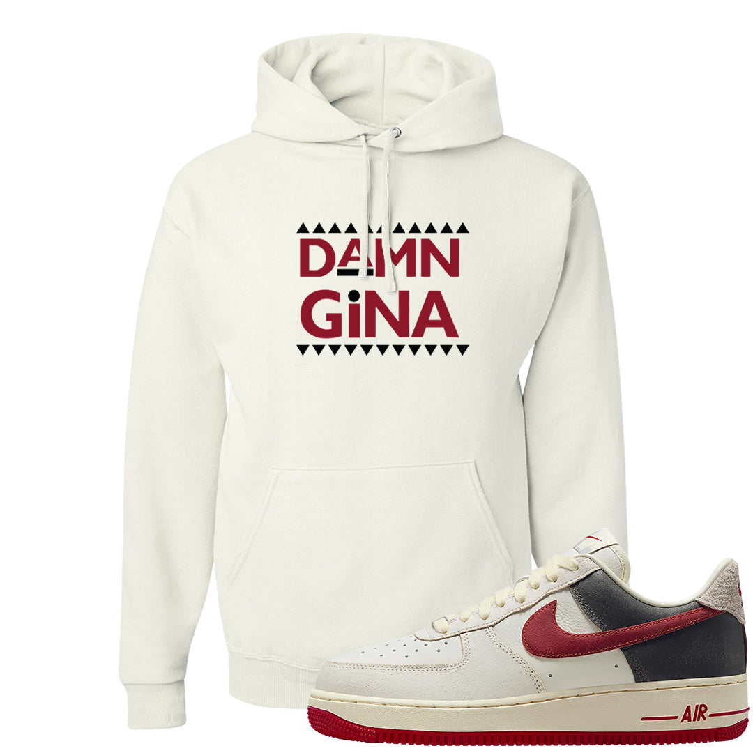 Chicago Low AF 1s Hoodie | Damn Gina, White
