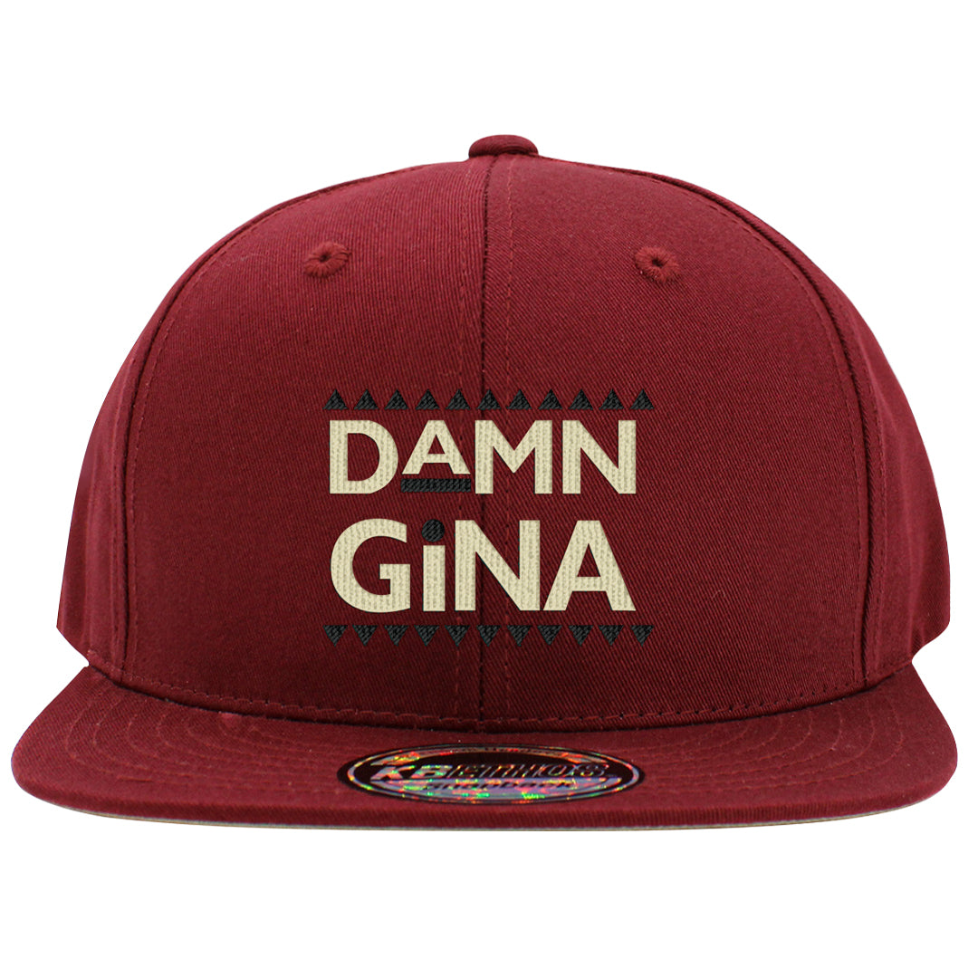Chicago Low AF 1s Snapback Hat | Damn Gina, Burgundy