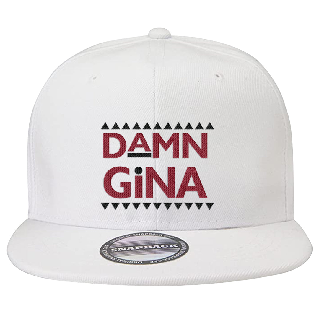 Chicago Low AF 1s Snapback Hat | Damn Gina, White
