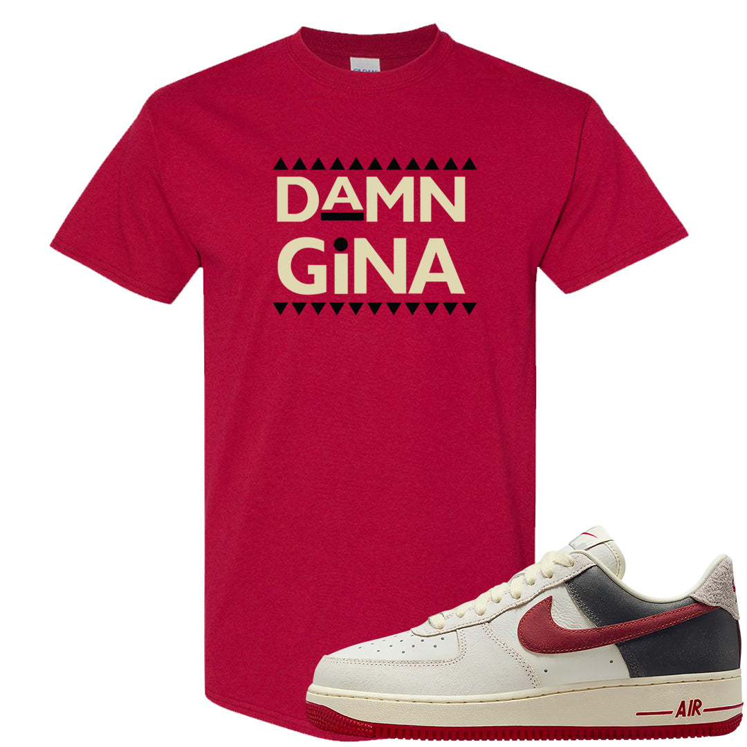Chicago Low AF 1s T Shirt | Damn Gina, Cardinal