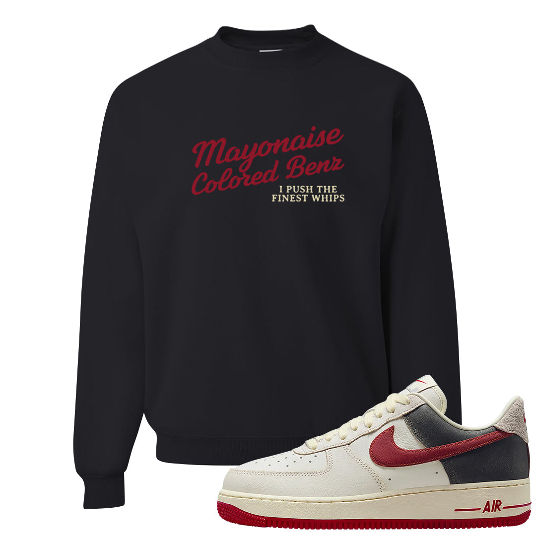 Chicago Low AF 1s Crewneck Sweatshirt | Mayonaise Colored Benz, Black
