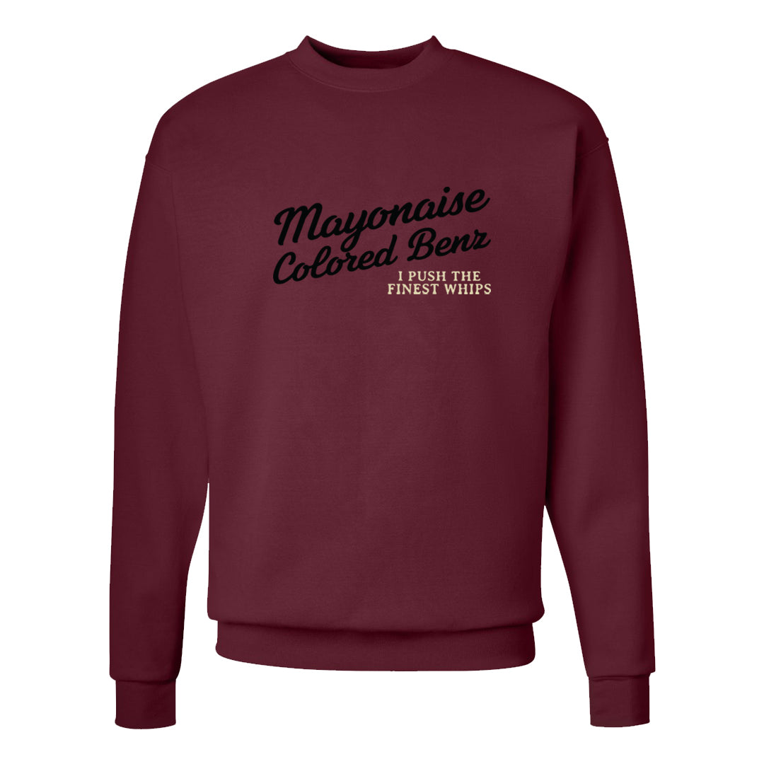 Chicago Low AF 1s Crewneck Sweatshirt | Mayonaise Colored Benz, Cardinal