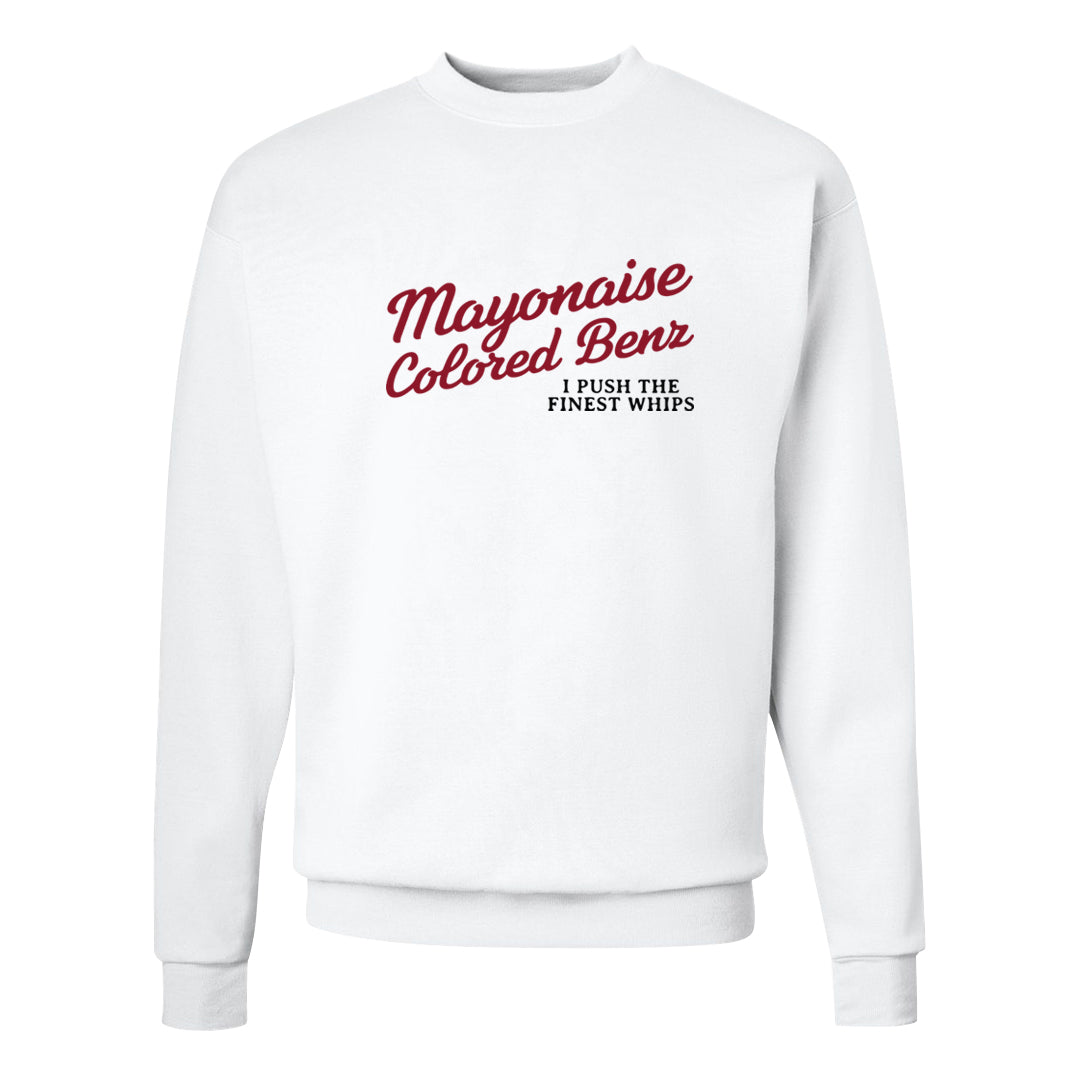 Chicago Low AF 1s Crewneck Sweatshirt | Mayonaise Colored Benz, White