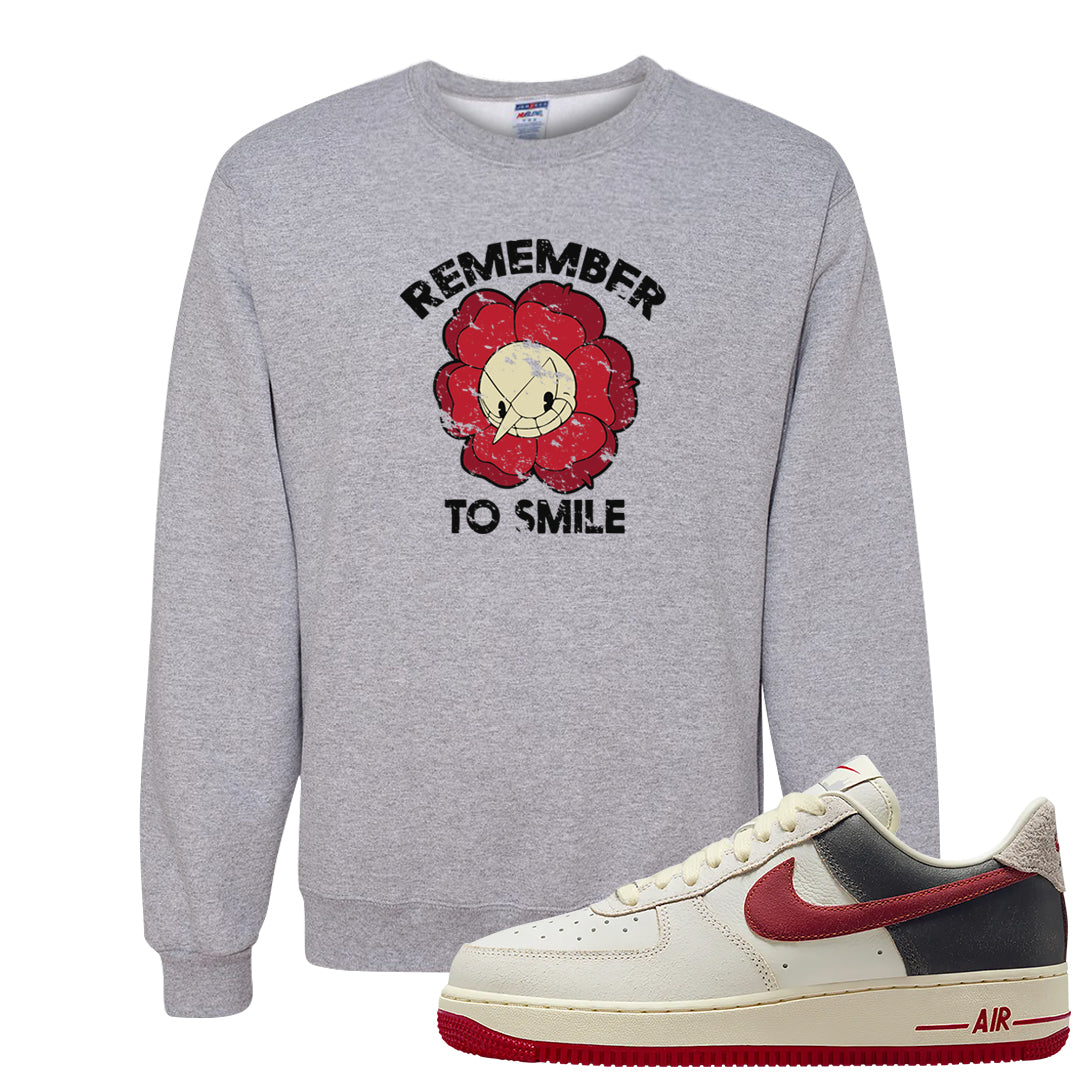 Chicago Low AF 1s Crewneck Sweatshirt | Remember To Smile, Ash