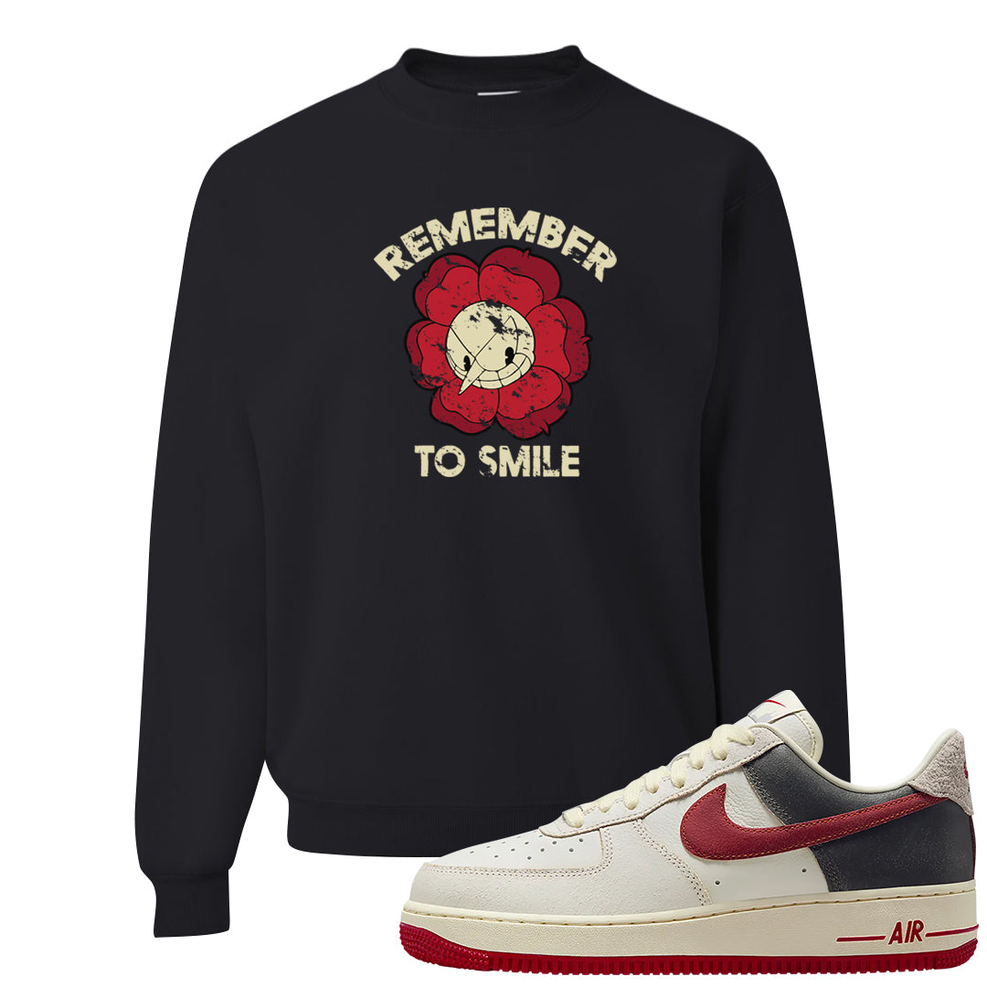 Chicago Low AF 1s Crewneck Sweatshirt | Remember To Smile, Black