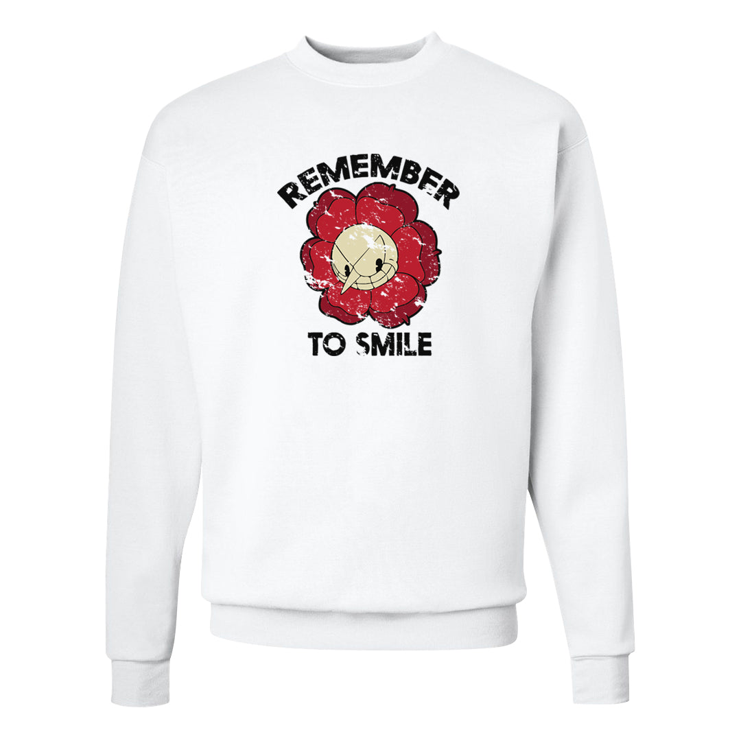 Chicago Low AF 1s Crewneck Sweatshirt | Remember To Smile, White