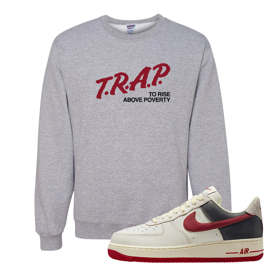 Chicago Low AF 1s Crewneck Sweatshirt | Trap To Rise Above Poverty, Ash