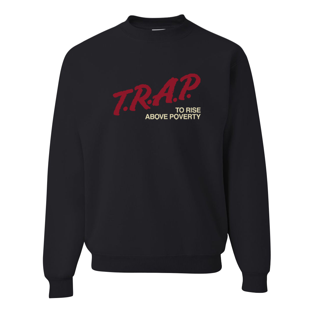 Chicago Low AF 1s Crewneck Sweatshirt | Trap To Rise Above Poverty, Black