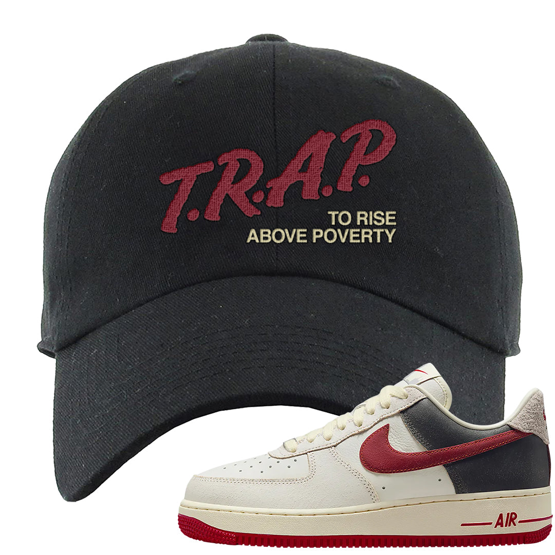 Chicago Low AF 1s Dad Hat | Trap To Rise Above Poverty, Black