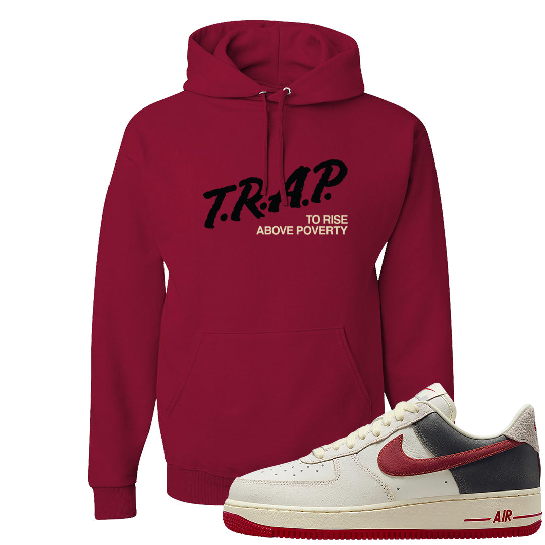 Chicago Low AF 1s Hoodie | Trap To Rise Above Poverty, Cardinal