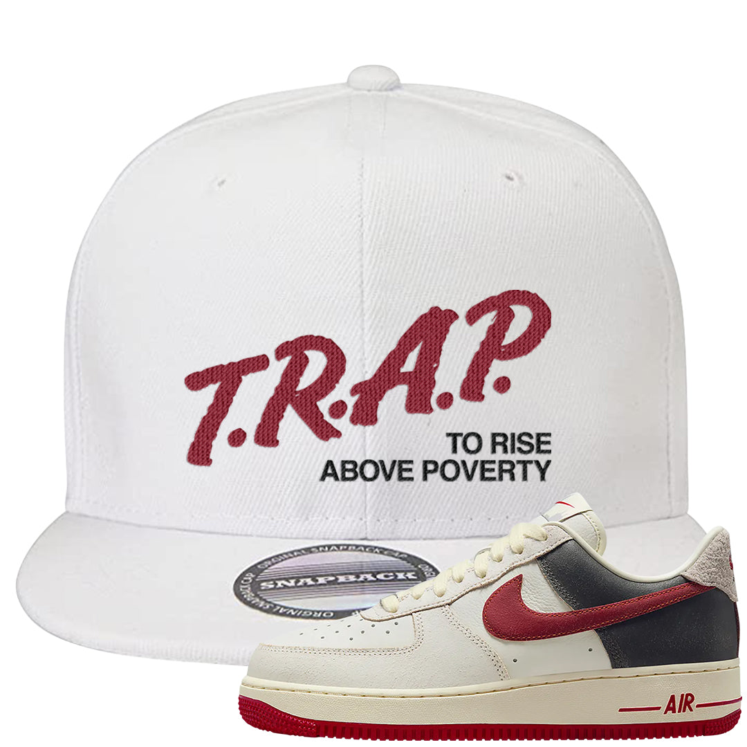Chicago Low AF 1s Snapback Hat | Trap To Rise Above Poverty, White