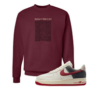 Chicago Low AF 1s Crewneck Sweatshirt | Vibes Japan, Cardinal