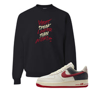 Chicago Low AF 1s Crewneck Sweatshirt | Vibes Speak Louder Than Words, Black