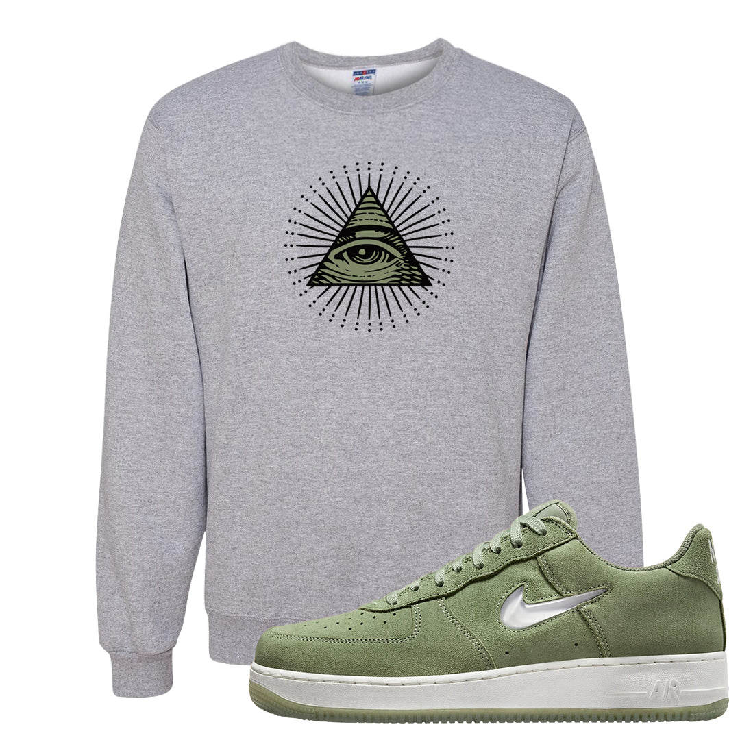 Color of The Month Low 1s Crewneck Sweatshirt | All Seeing Eye, Ash