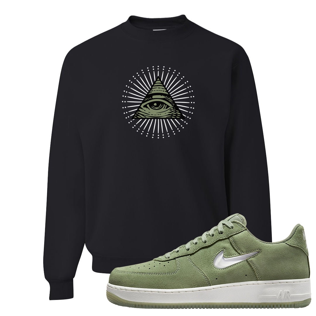 Color of The Month Low 1s Crewneck Sweatshirt | All Seeing Eye, Black