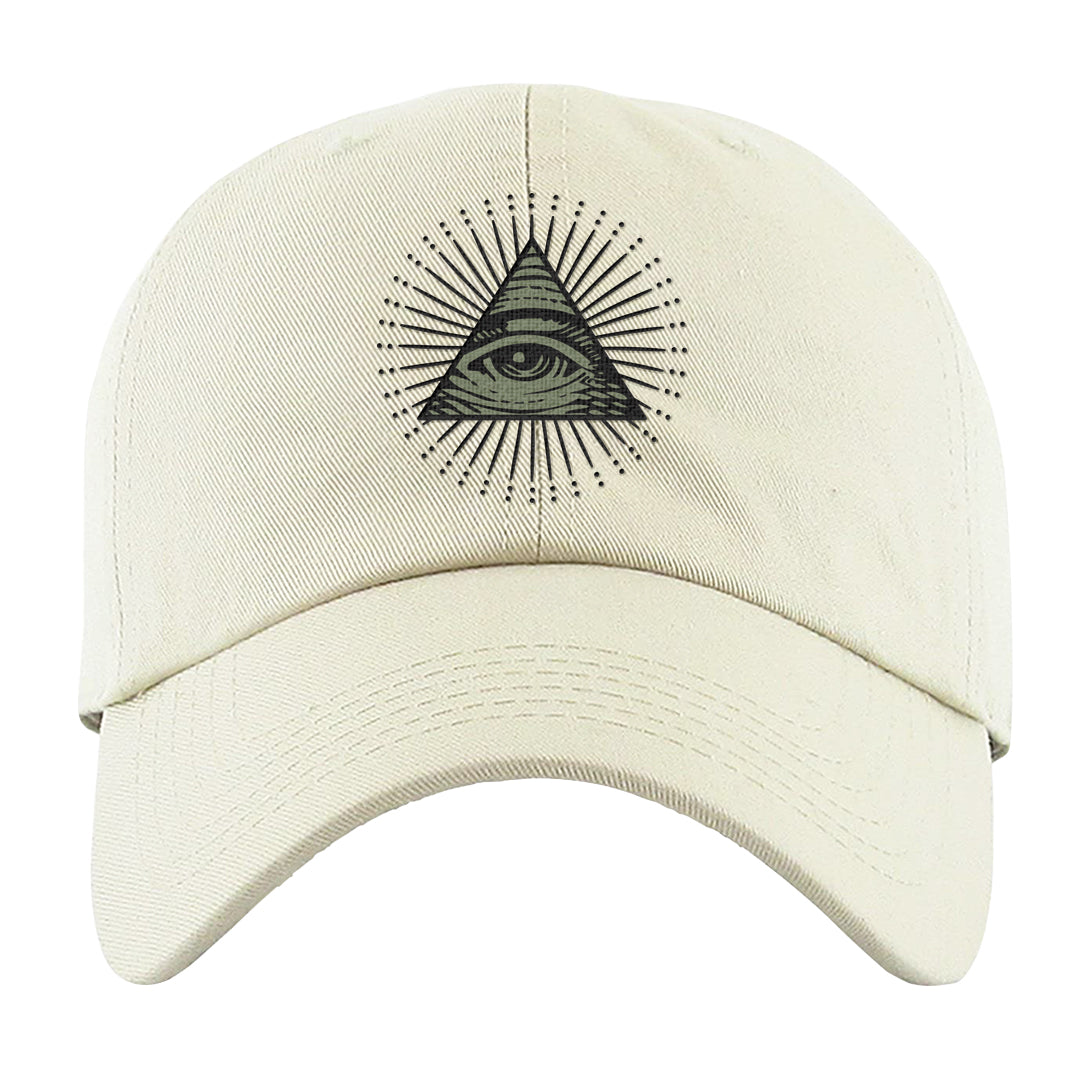 Color of The Month Low 1s Dad Hat | All Seeing Eye, White