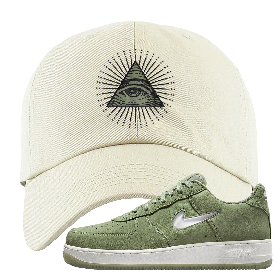 Color of The Month Low 1s Dad Hat | All Seeing Eye, White