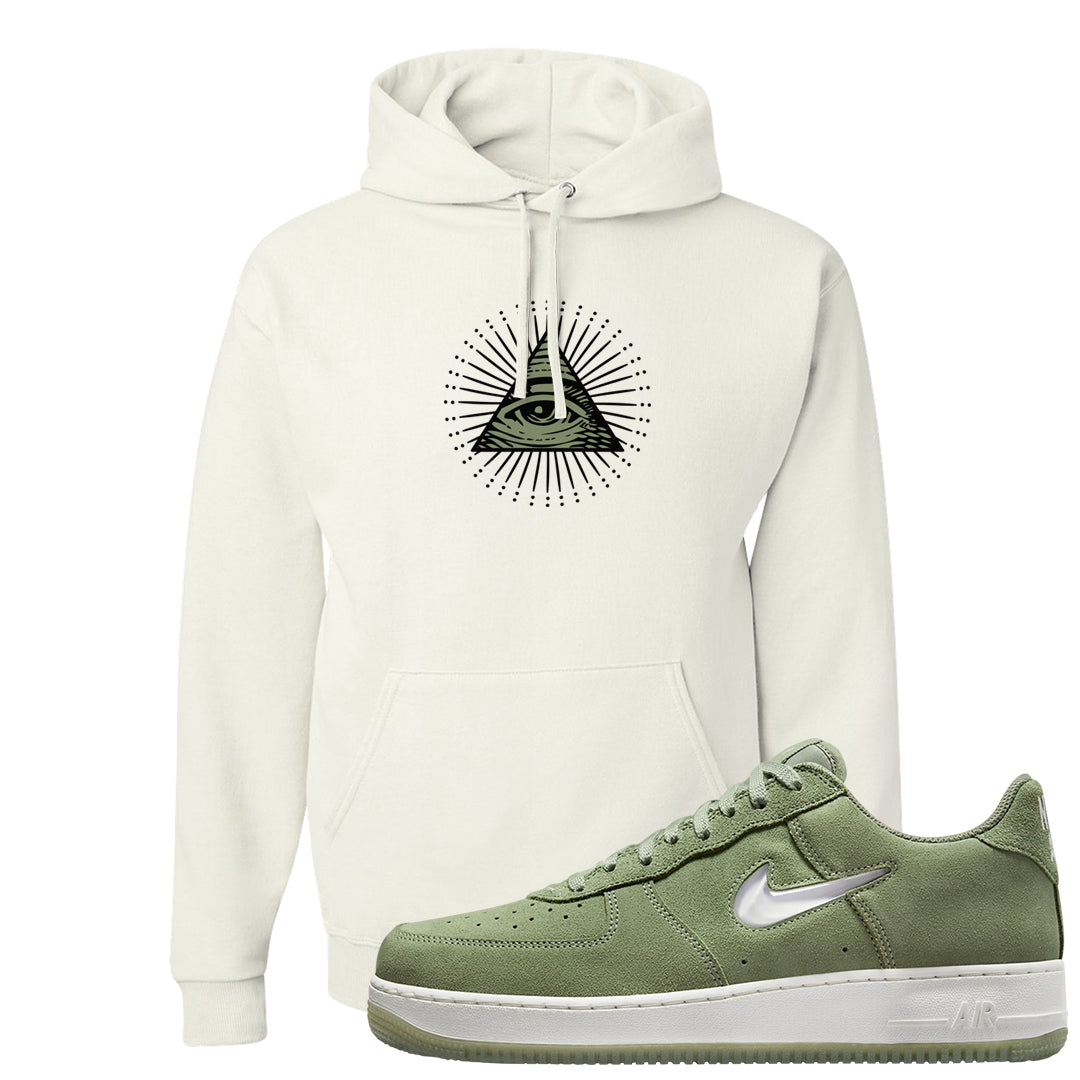 Color of The Month Low 1s Hoodie | All Seeing Eye, White