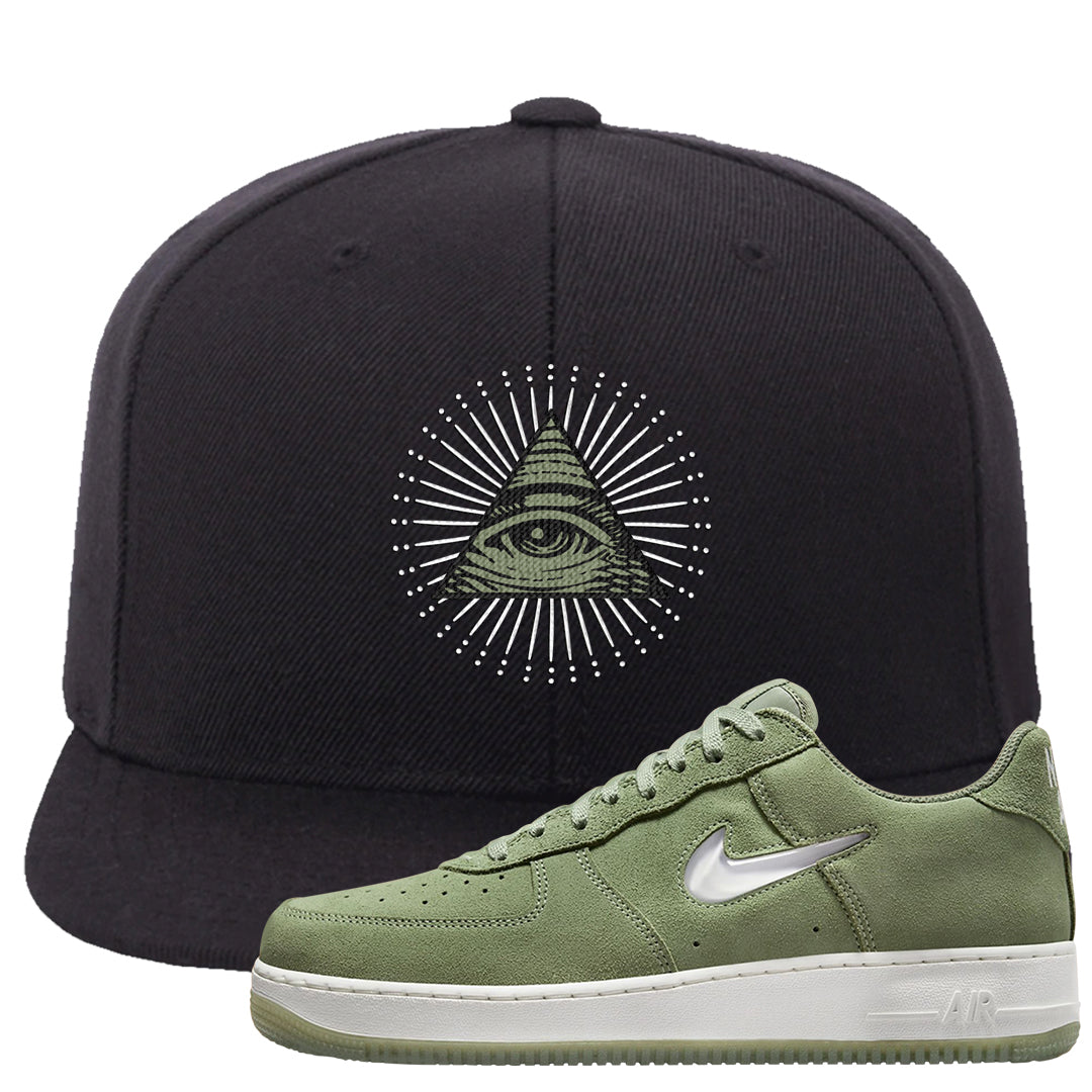 Color of The Month Low 1s Snapback Hat | All Seeing Eye, Black