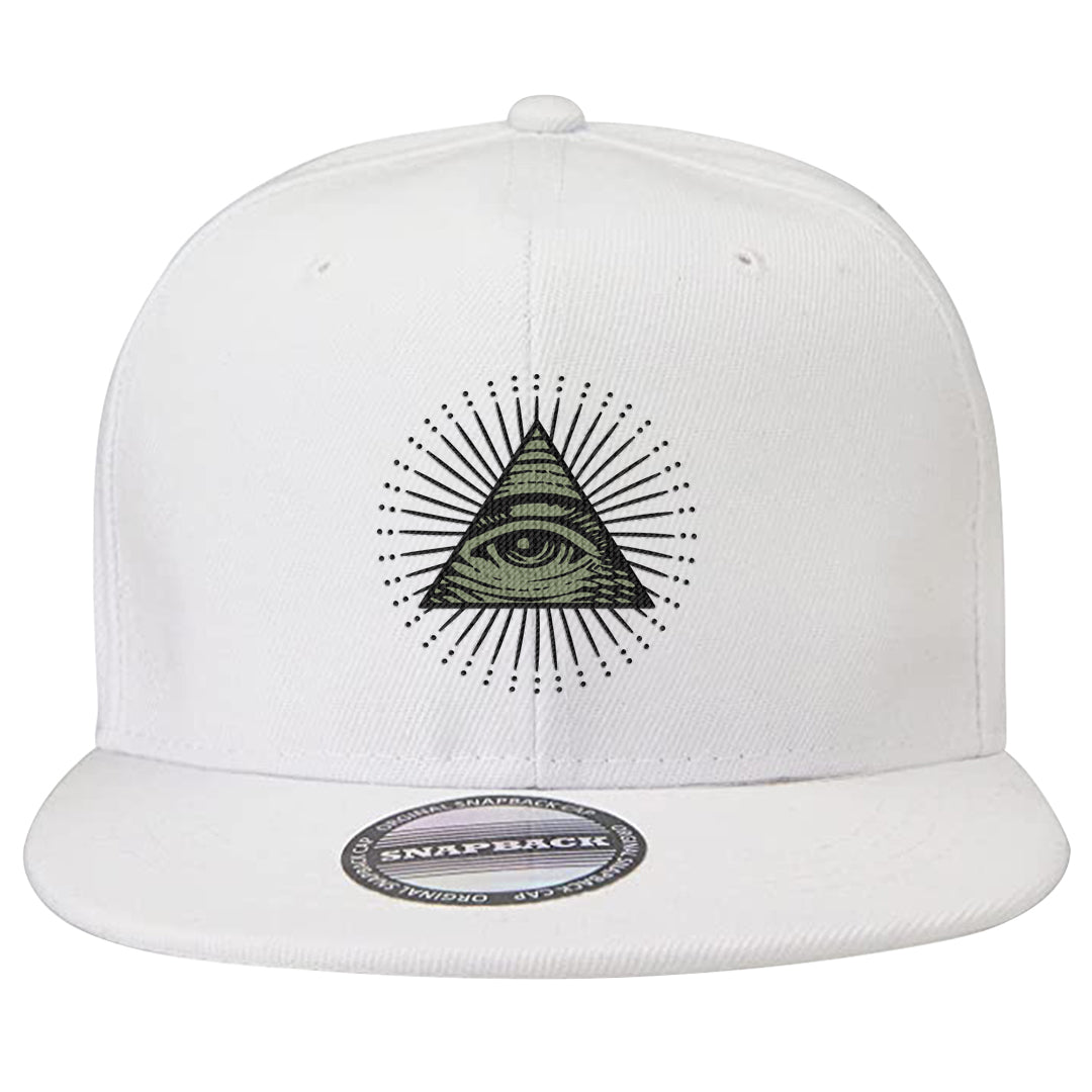 Color of The Month Low 1s Snapback Hat | All Seeing Eye, White