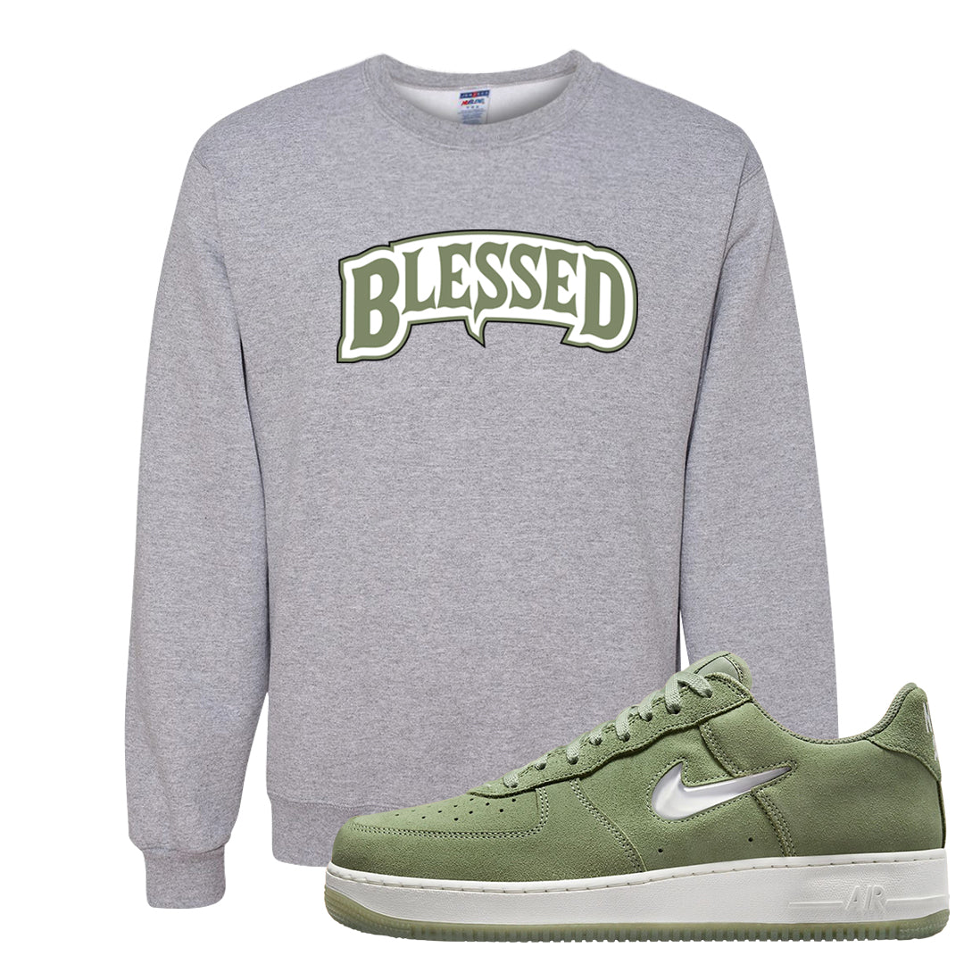 Color of The Month Low 1s Crewneck Sweatshirt | Blessed Arch, Ash