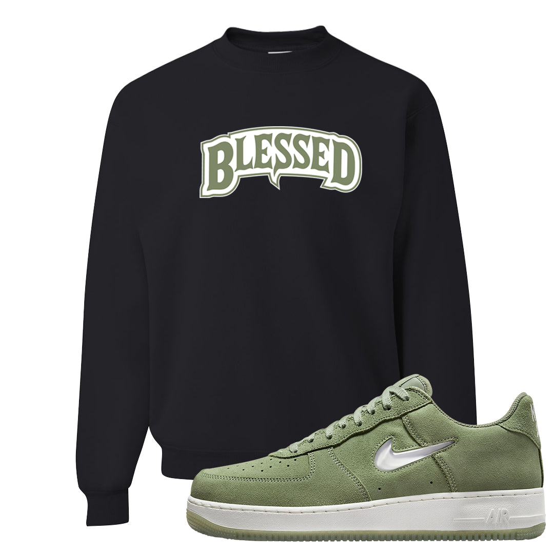 Color of The Month Low 1s Crewneck Sweatshirt | Blessed Arch, Black