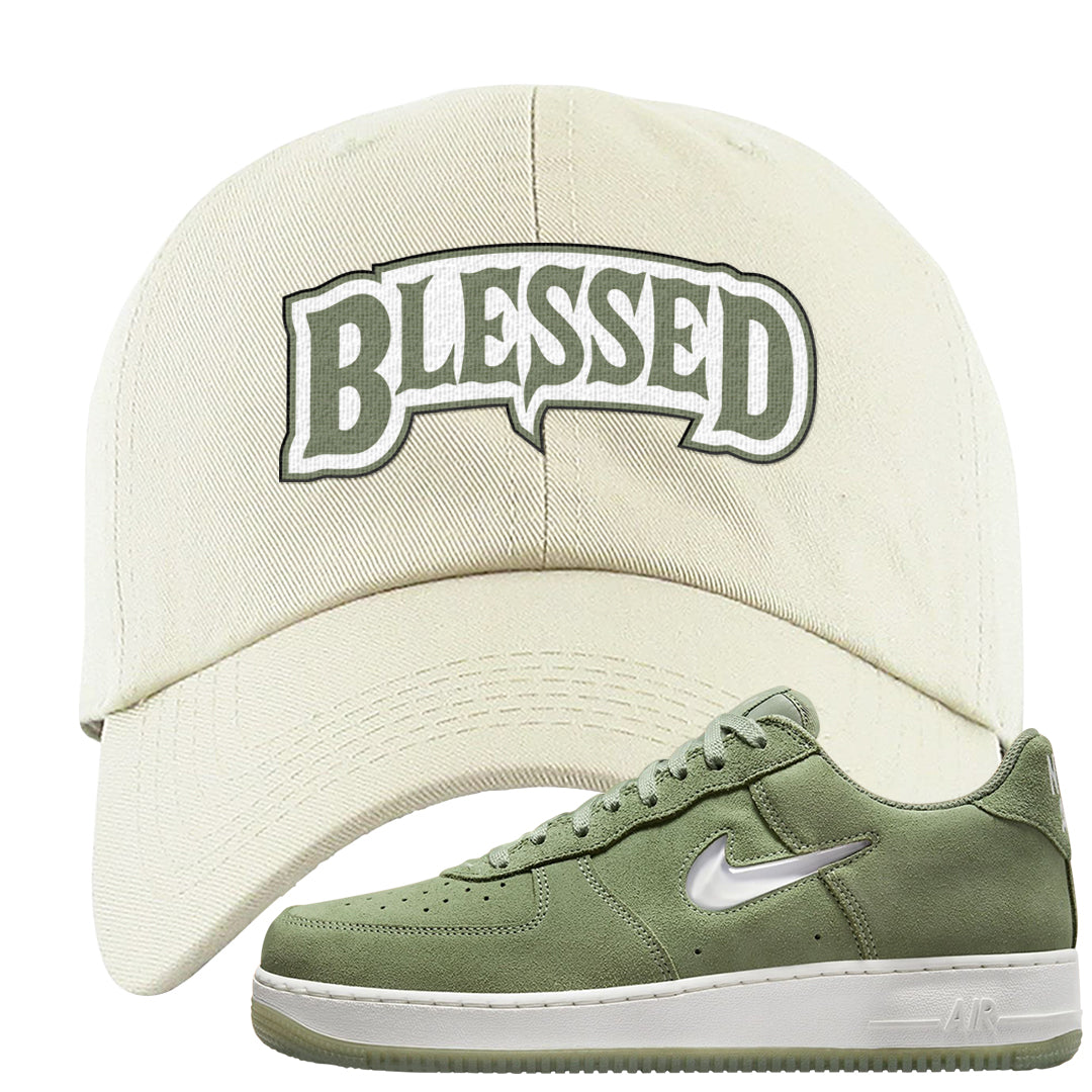 Color of The Month Low 1s Dad Hat | Blessed Arch, White