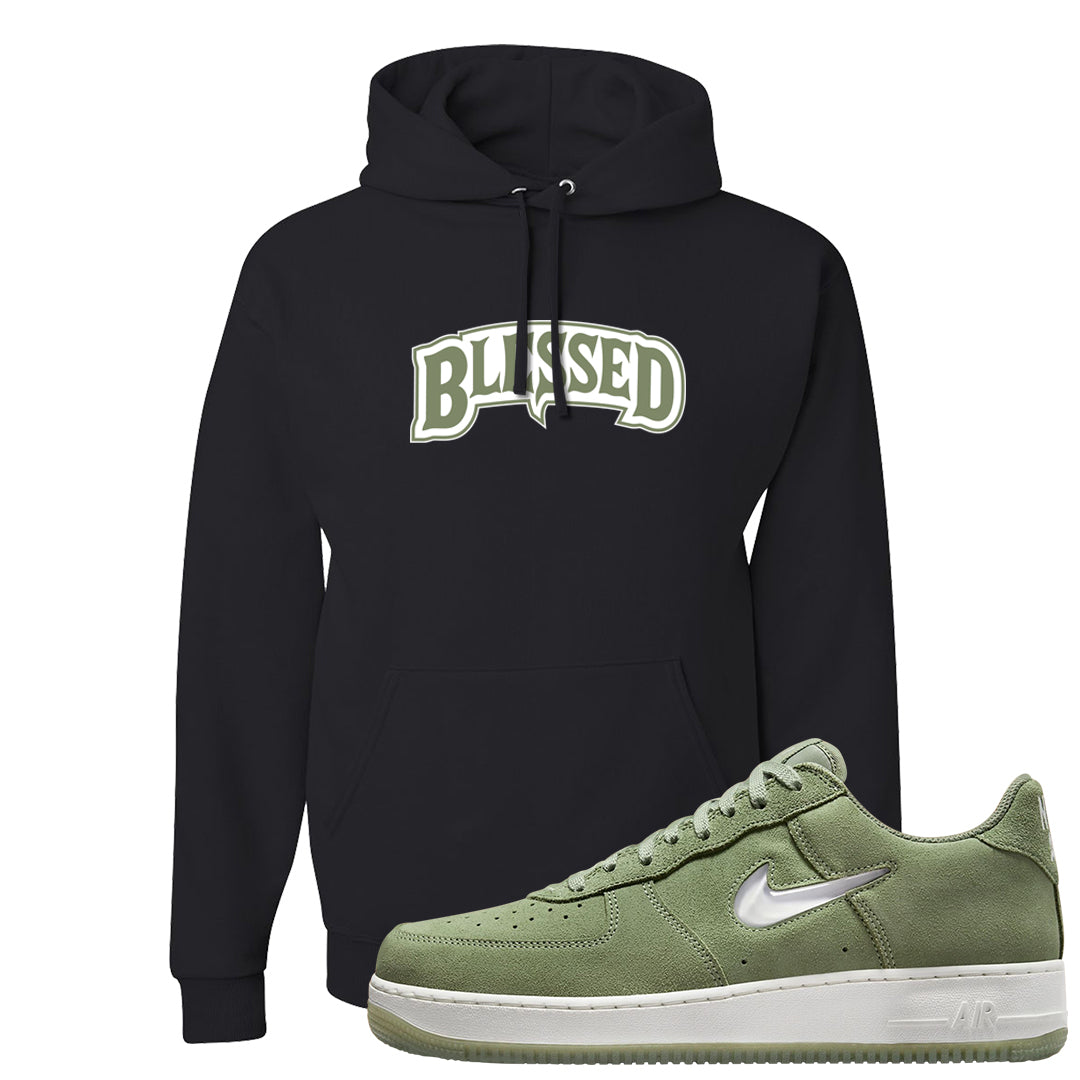 Color of The Month Low 1s Hoodie | Blessed Arch, Black