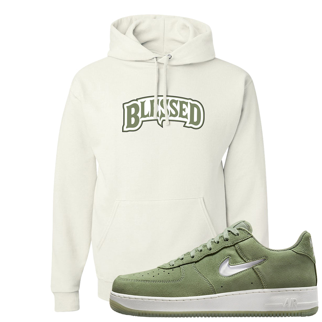 Color of The Month Low 1s Hoodie | Blessed Arch, White